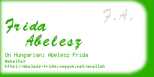 frida abelesz business card